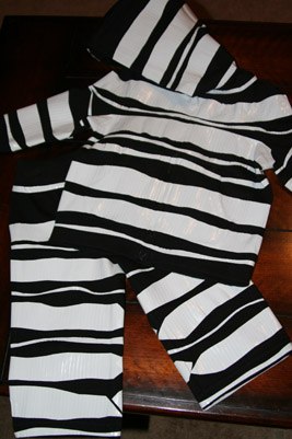 DIY Toddler Zebra costume