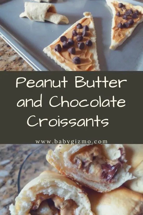 Peanut Butter and chocolate croissants