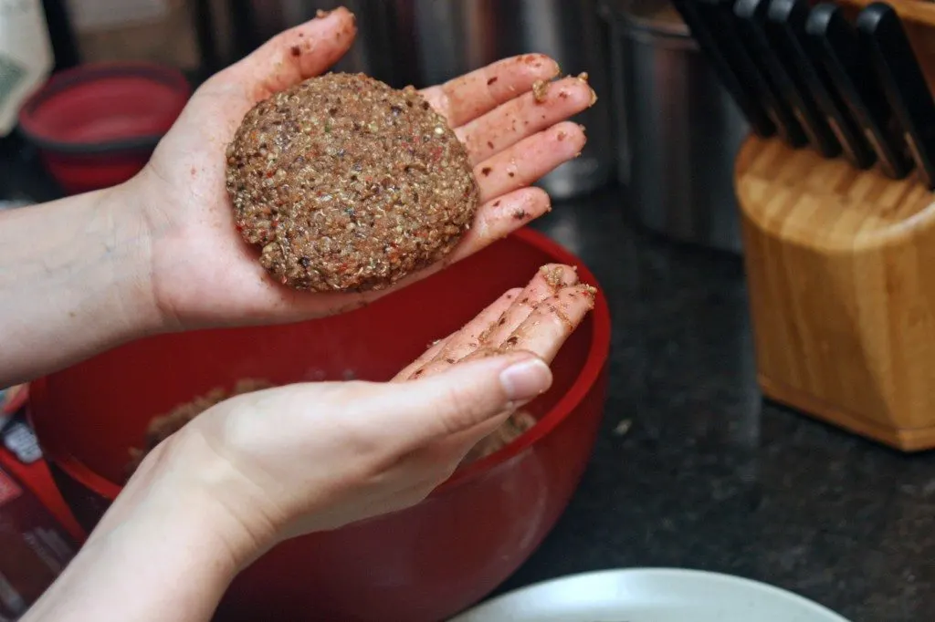 Quinoa burgers -- make patties