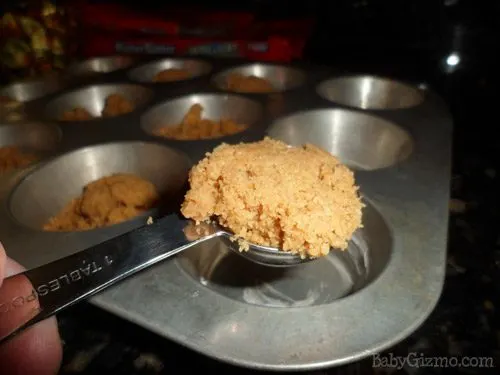 peanut butter crust on a spoon