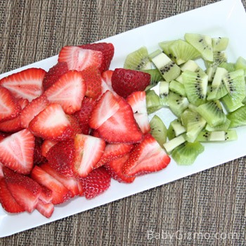 strawberries and kiwi