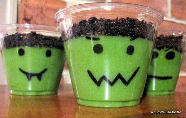 Halloween Pudding Cups