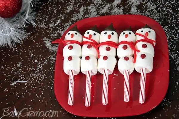 Candy Cane Snowman