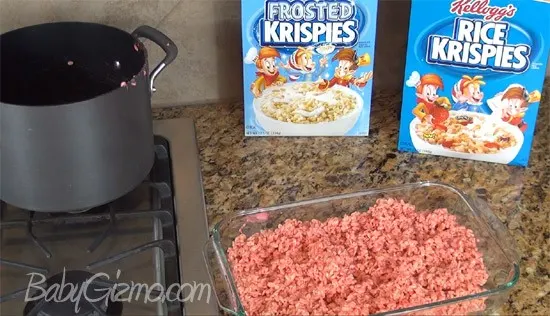 Peppermint Rice Krispie Treats