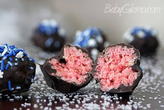 Chocolate Peppermint Rice Krispie Balls