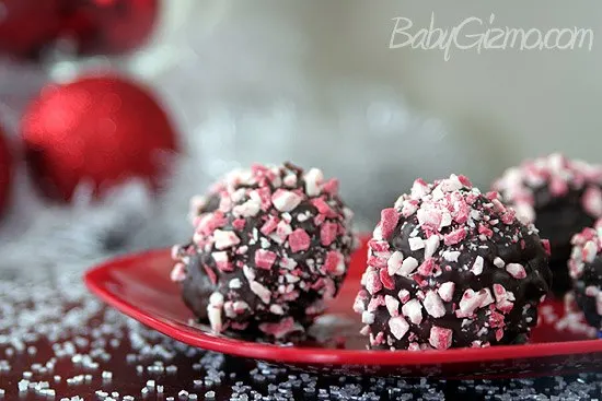 Chocolate Peppermint Rice Krispie Balls