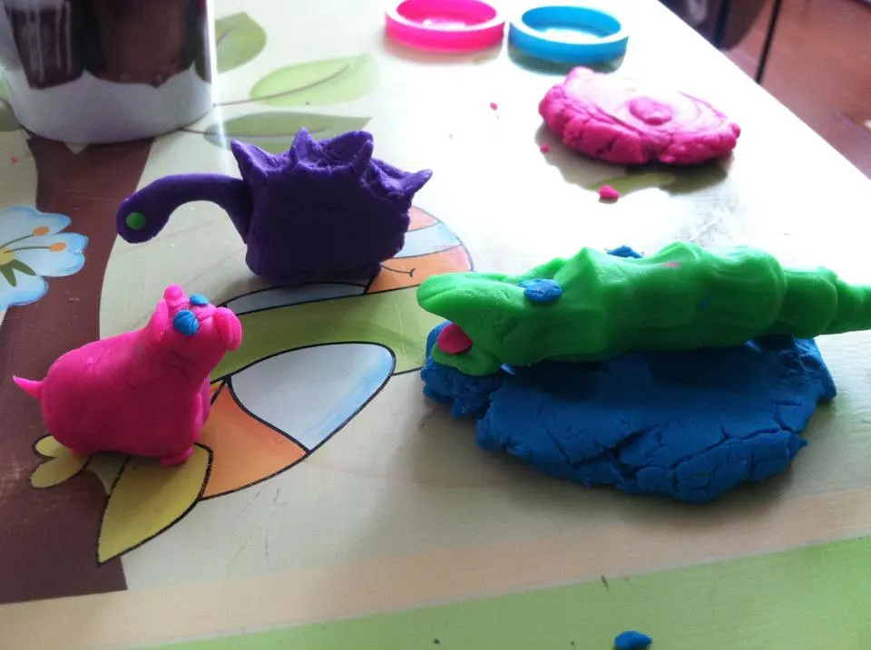 playdough and toys