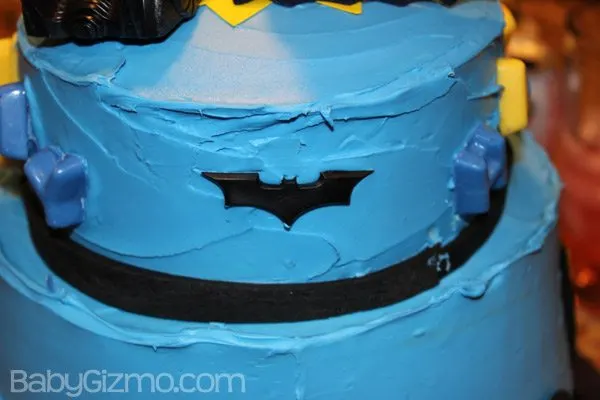 Batman decoration on a batman cake