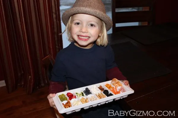 blonde toddler with hat