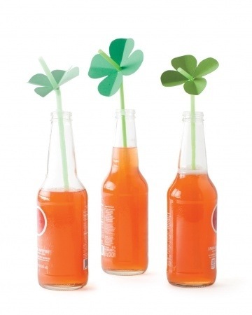 shamrock straw toppers