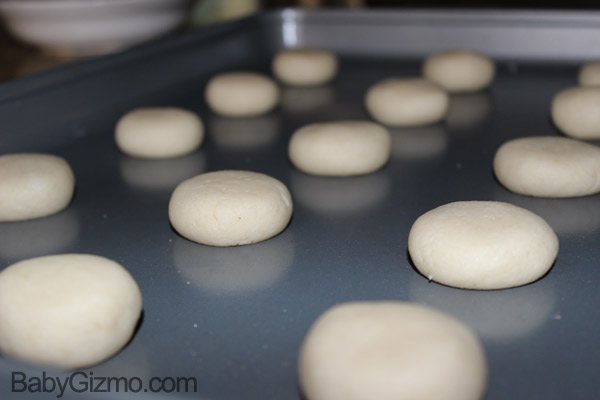 shortbread cookies on baking sheet
