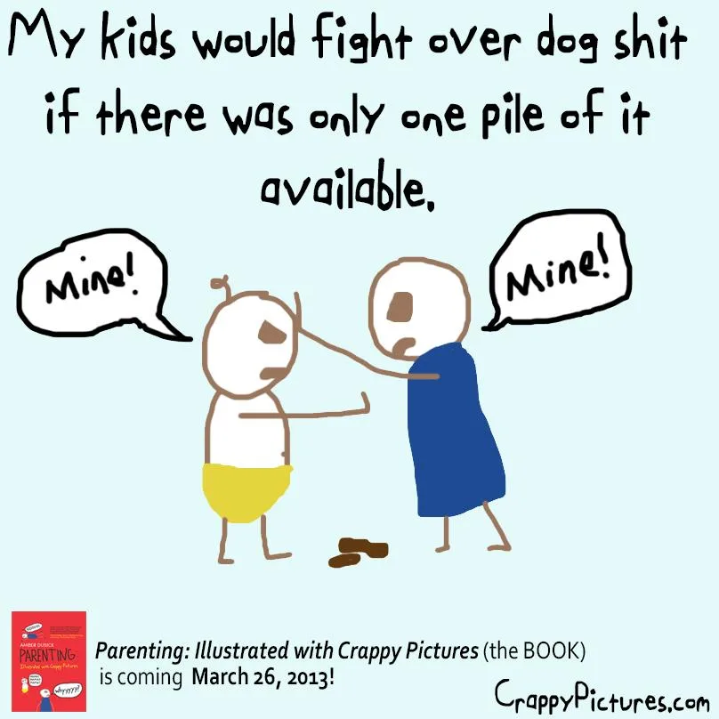 kids fighting over dog shit