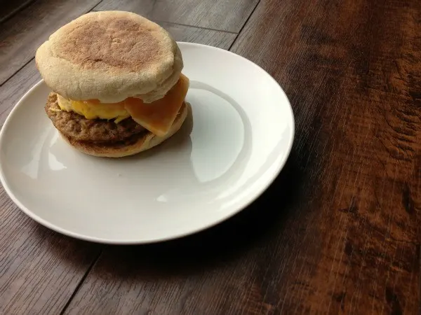 Sausage, Egg and Cheese Breakfast Sandwich