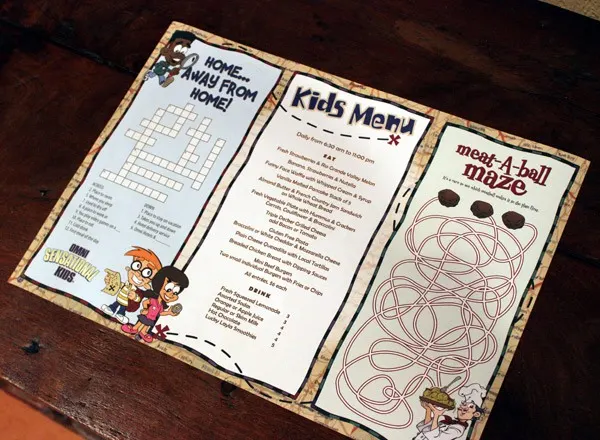 La Mansion Del Rio kids' menu