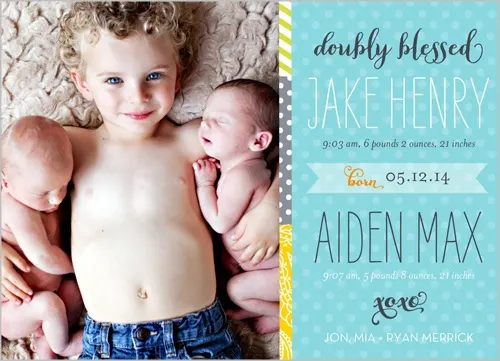 twins birth announcement