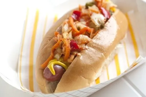Kimchi hotdog