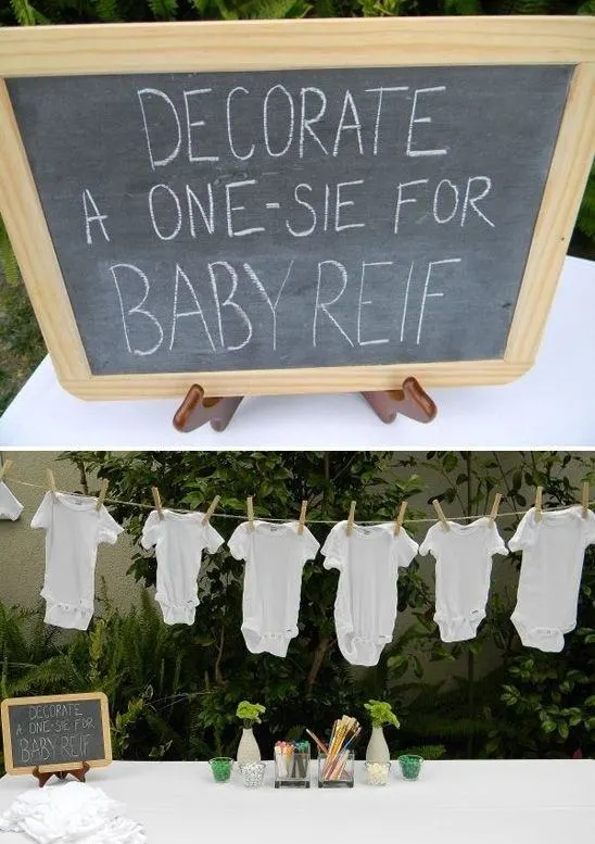decorating onesie for new baby