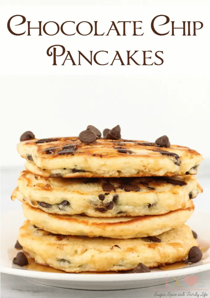 stack of chocolate chip pancakes