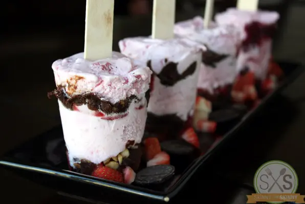 strawberry ice cream pops