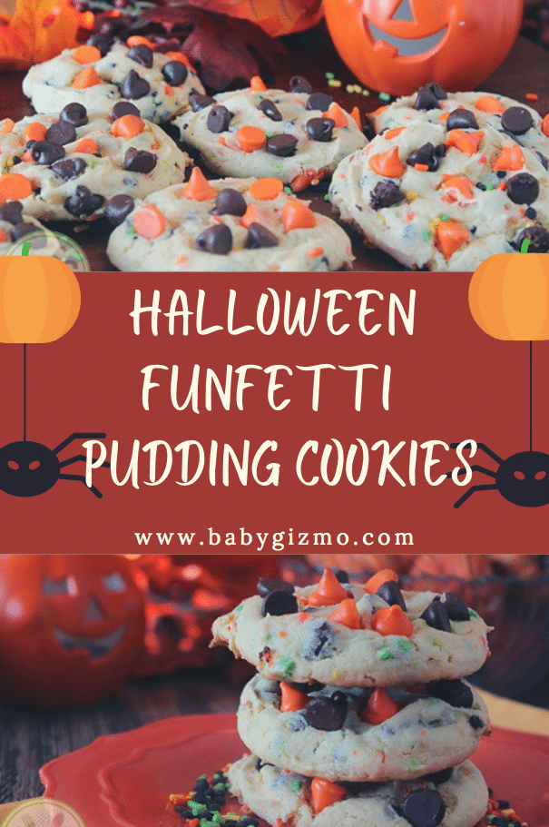 halloween funfetti pudding cookies