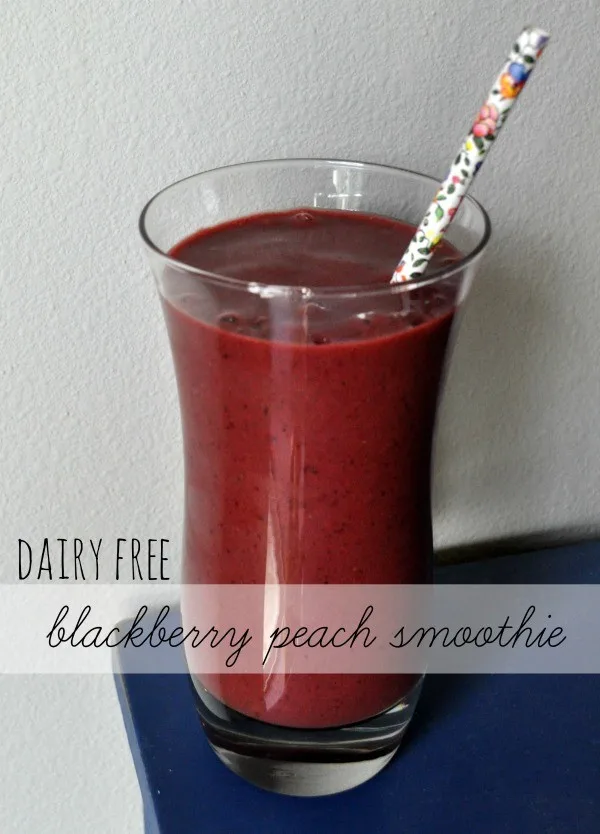 Dairy Free Blackberry Peach Smoothie