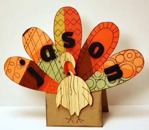 paper turkeys - thanksgiving place cards