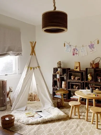 playroom with teepee