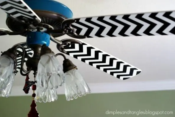 ceiling fan with stripes