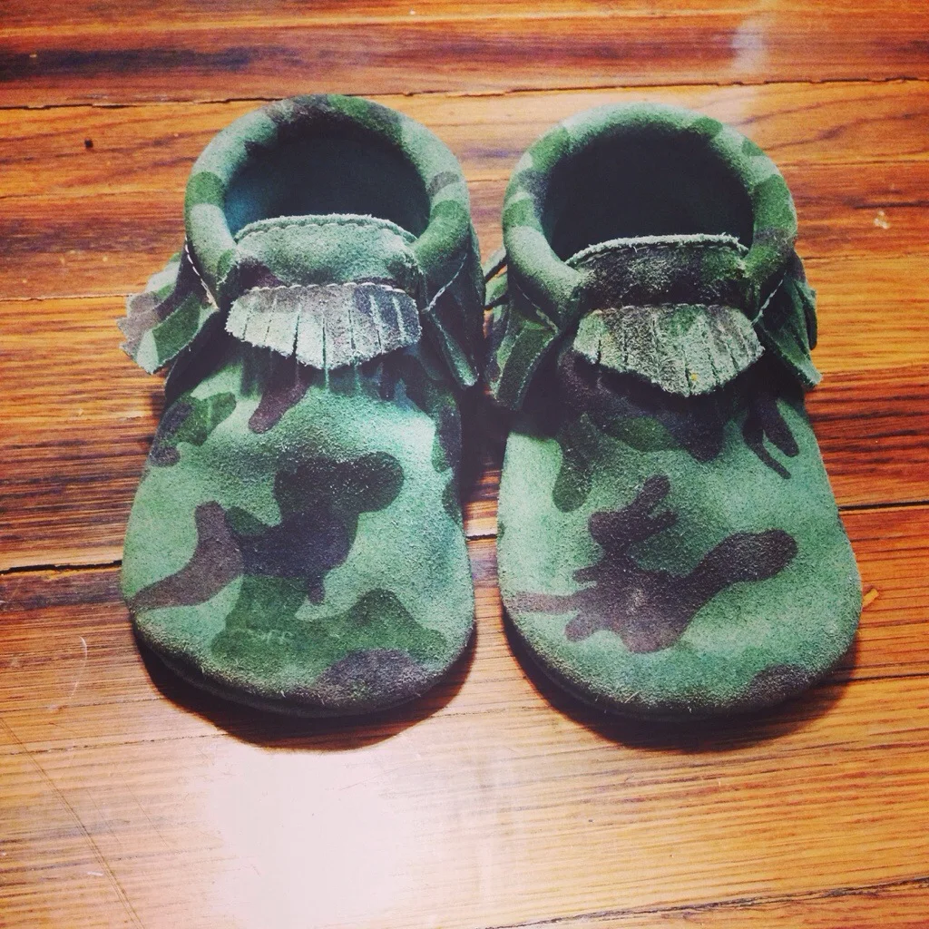 camo moccasins for babies