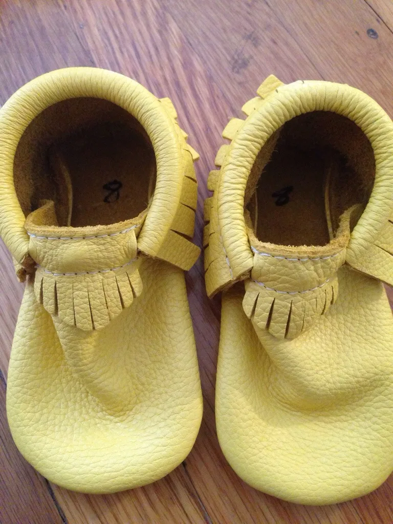 yellow moccasins for babies