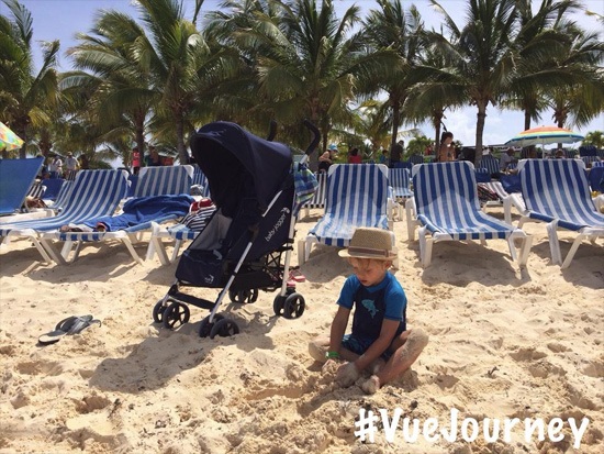 Baby Jogger Vue on the sand