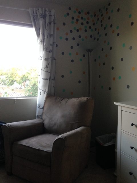 nursery with decals on wall