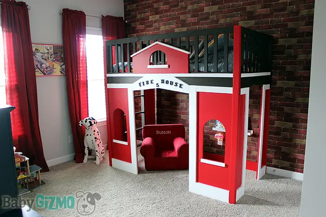 How To Create A Firehouse Room Baby, Fireman Loft Bed
