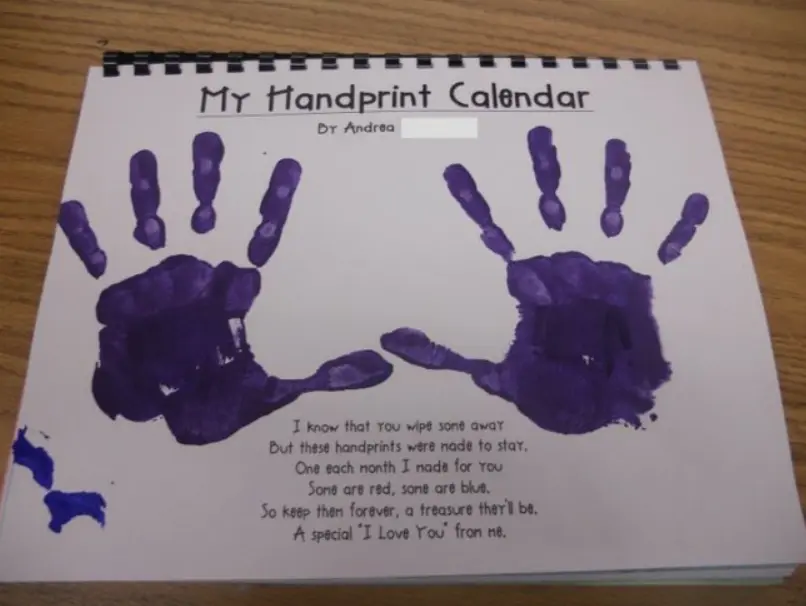 handprint calendar