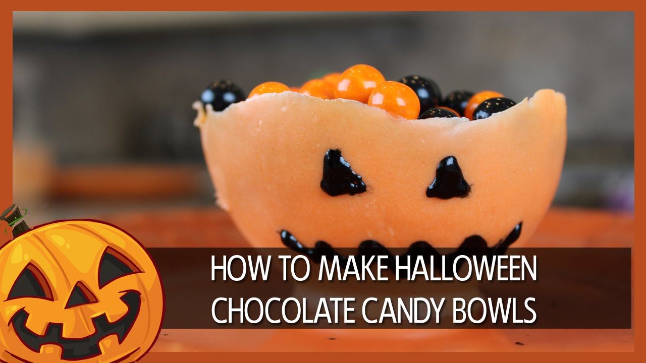 How to Make Halloween Chocolate Candy Bowls (VIDEO)