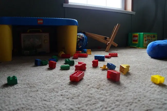 legos on the floor