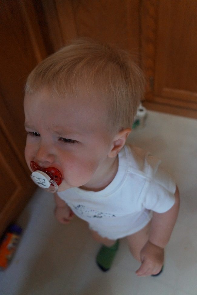 toddler boy having a tantrum