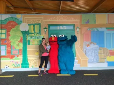 sesame place family photo