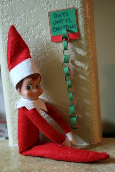 elf on the shelf with a countdown until christmas