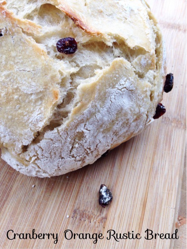 cranberry orange rustic bread