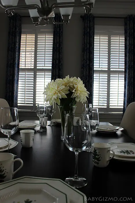 shutters in dining room