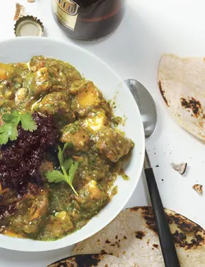 a bowl of pork chili verde