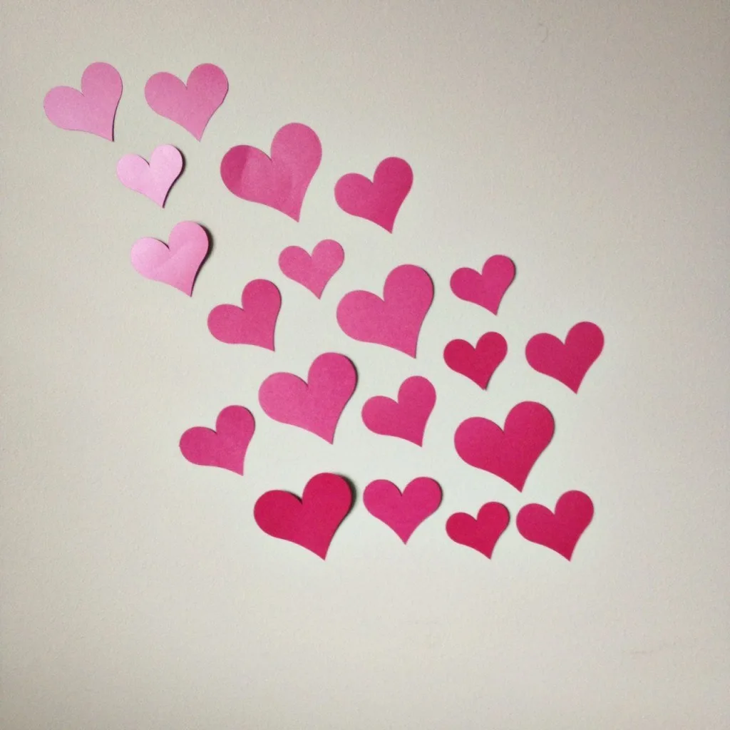 hearts on the walls