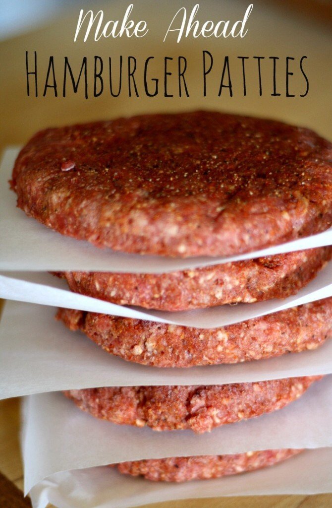 make ahead hamburger patties