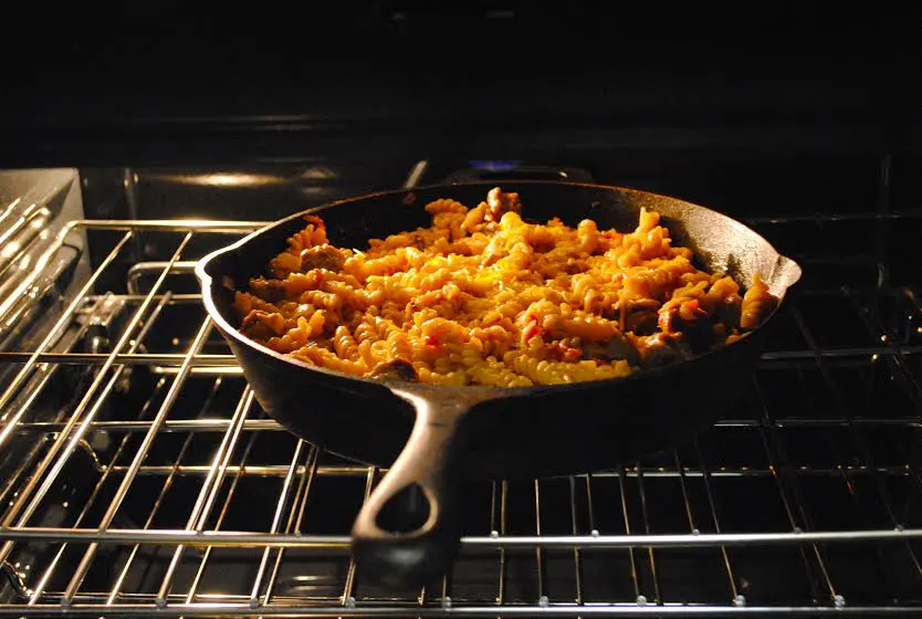 skillet pasta in oven