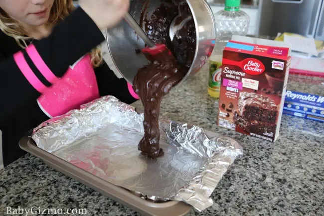 Pouring Brownie Batter