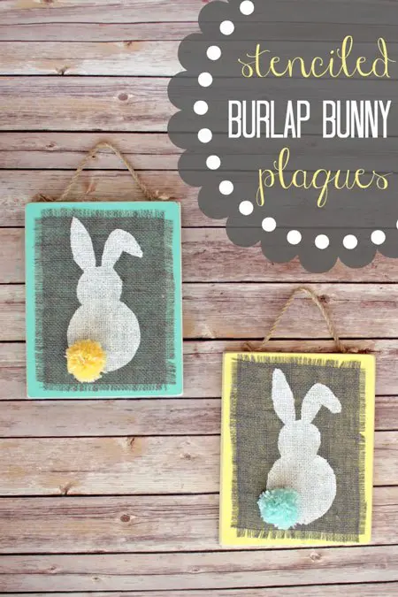 burlap bunny Easter Craft