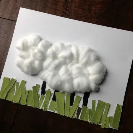 lamb spring art project for preschool