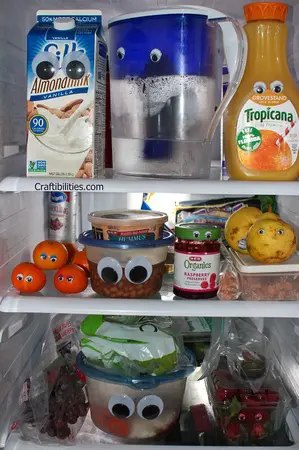 eyes on everything in refrigerator