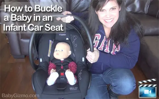 how to buckle a car seat - videos for new parents